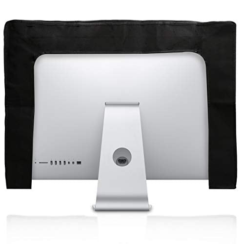 kwmobile Computer Monitor Cover Compatible with 27-28" monitor - Don't Touch My Screen White/Black