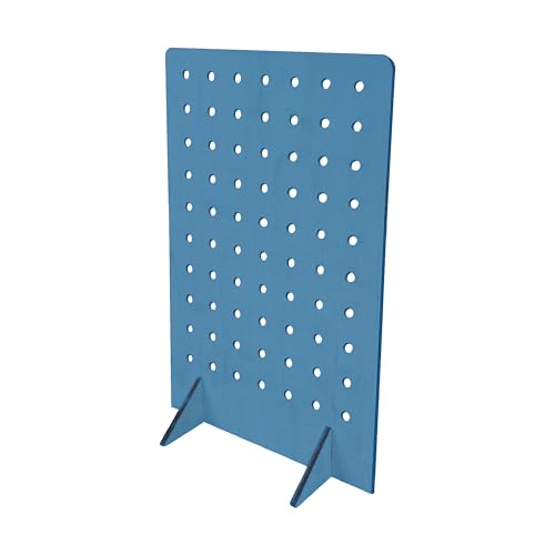 Torched Pegboard Display Stand for Jewelry, Craft Shows, Selling, Vendor Events, Tools, Peg Board Accessories Rack Organizer, Medium 8" L x 4.3" W x 12" H, Blue - color: Blue, size: Medium
