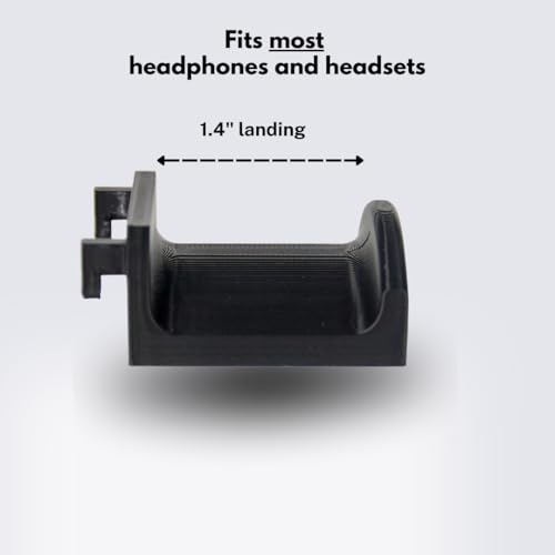 Headphone Holder Compatible with IKEA SKADIS Pegboard Headset Hanger Hook - color: Black