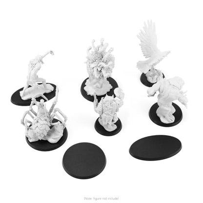 SIXPOINTS 60 Pieces Acrylic Miniature Bases,40/50/60/75X42mm Model Bases 4mm/0.16inch Thick Circular Figure Display Stands Compatible with Gaming Miniatures or Wargames Role Playing Board Game Figure Toy (60PCS-40/50/60/75X42mm-black) - color: 60PCS-40/50