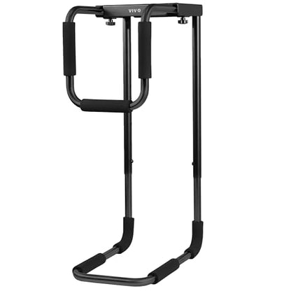 VIVO X-Large Heavy Duty Adjustable Under-Desk Mount, Home and Office Computer CPU Tower Stand with Secure Locking, Holds up to 66 lbs, Black, MOUNT-PC04B-L - size: X-Large