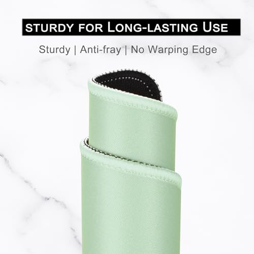 Hsurbtra Mouse Pad, Premium-Textured Square Mousepad 10.2 x 8.3 Inch, Stitched Edge Anti-Slip Waterproof Rubber Pretty Cute Computer Mat for Office Gaming Laptop Women Kids Lake Green - color: Lake Green, size: Square Mousepad (10.2" x 8.3")