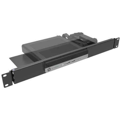 Mini Rack Mount for HP ProDesk Mini PC, HP EliteDesk Mini Business Desktop -1U Hinged Server Rack Shelf for 19-inch Cabinet or Rack