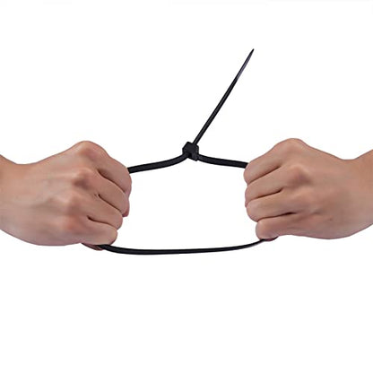 20 inch Black Zip Ties Heavy Duty Outdoor100 PACK, 200 LBS Tensile Strength Large Cable Tie Wraps, Extra Long Wire Ties Plastic UV Resistant Big Strong Zipties - size: 20＂(100 pack)