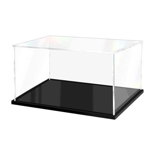 Acrylic Display Case for Collectibles Assemble Clear Display Case for Figures Alternative Glass Boxes for Lego Doll Home Storage(16x8x8 inch; 40x20x20 cm) - size: 16 x 8 x 8 inches