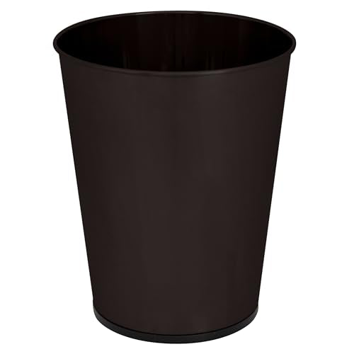 Bath Bliss 5 Liter Small Wastebasket | Round Open Top | Trash Can | Bathroom | Bedroom | Kitchen | Office | Dorm | Disposal Waste Bin | Garbage | Oil Rubbed Bronze - color: Bronze, size: 1 Pack