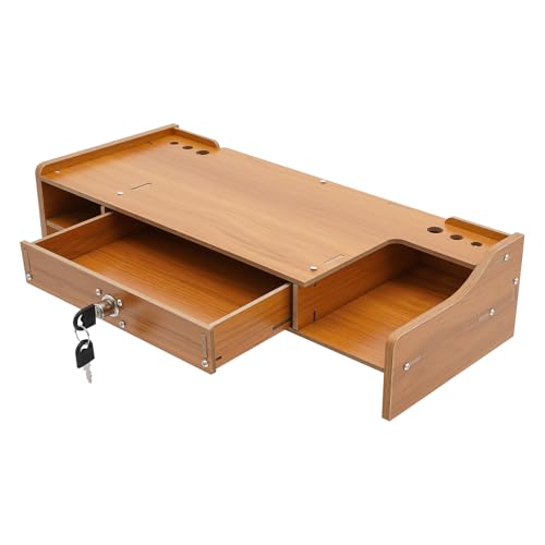 Computer Monitor Stand, Computer Rack with Drawers, Two top Platforms Desk Organizer Monitor Stand with Extra Large Storage Desktop Computer Stand for PC, Laptop, Printer, Screen, TV (03) - size: 03