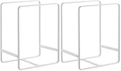 YAMAZAKI Home Tower Plate Rack/Dish Stand/Dish Storage/Plate Holder - Large - Steel (Pack of 2) - color: White, size: Large (Pack of 2)