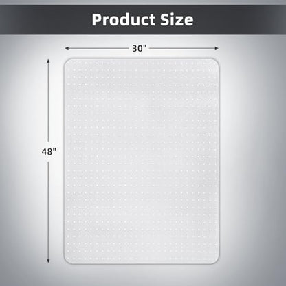 Office Chair Mat for Carpet Floor, Heavy Duty Desk Chair Mat for Low/No Pile Carpeted Floors, Anti Slip Carpets Protector for Home Office (48" x 30") - size: 48" x 30"