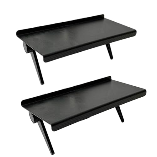 Speaker Mounts, 1 Pair Universal TV Shelf Brackets No Drilling Floating Shelves, Adjustable TV Top Shelf & Under TV Shelf Compatible with Universal Sound Bar, Space Saving Home Storage Organizer