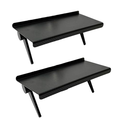 Speaker Mounts, 1 Pair Universal TV Shelf Brackets No Drilling Floating Shelves, Adjustable TV Top Shelf & Under TV Shelf Compatible with Universal Sound Bar, Space Saving Home Storage Organizer