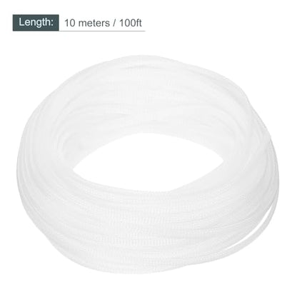 uxcell Expandable Sleeving, 1/4-inch 100ft Cable Sleeve, Clear - color: Clear, size: 1/4" x 100 Ft