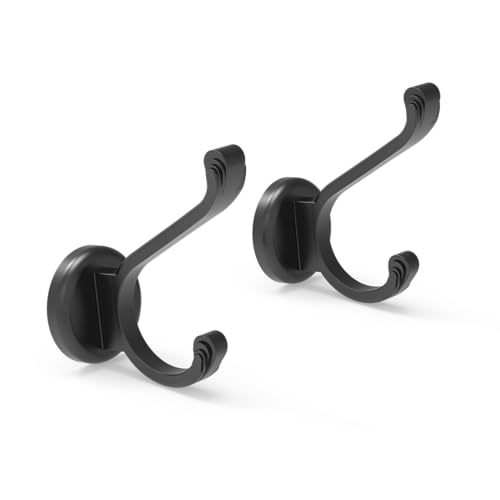 Ant Mag Magnetic Hooks Heavy Duty 140lbs Neodymium Magnet Wall Hooks for Hanging Coats Robes Backpacks Bags Hats Keys Mugs Cups Towels - size: D1.65in Style1 2 Pack