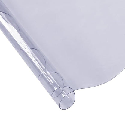 VEVOR Clear Table Cover Protector, 48 inch/1230 mm Round Table Cover, 1.5 mm Thick PVC Plastic Tablecloth, Waterproof Desktop Protector for Writing Desk, Coffee Table, Dining Room Table - size: 48" (Round)