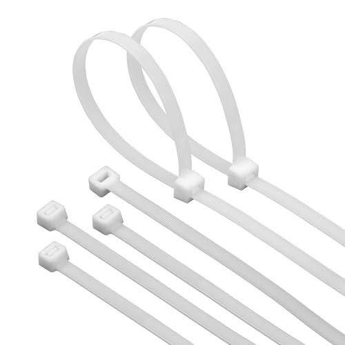 30PCS 32 inch Cable Zip Ties Heavy Duty 250lbs Tensile Strength Nylon Long Wire Ties Self-Locking Durable Plastic Tie Wraps for Indoor and Outdoor UV Resistant(White) - color: White, size: 32 inch(250lbs)