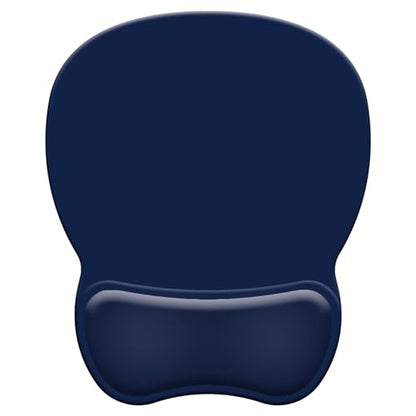 Ergonomic Mouse Pad with Wrist Rest, Gel Concave Mouse Pad with Non-Slip Base, Pain Relief Mouse Pads with Smooth Wrist Support for Office & Home (Deep Blue) - color: Deep Blue