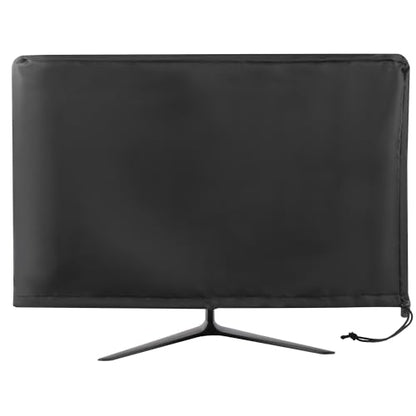 Monitor Dust Cover Heavy Duty Anti-tear Full Body Protective Case Universal for 25-27" Computer LED LCD Screen Wih Adjustable Bottom Tight Rope Black -25Wx18Hx3D in - size: 25"-27" in