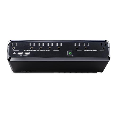 CyberPower SL700U Standby UPS Battery Backup and Surge Protector, 700VA/370W, 8 Outlets, Slim Profile, UL Certified - size: 700VA, style: Slim