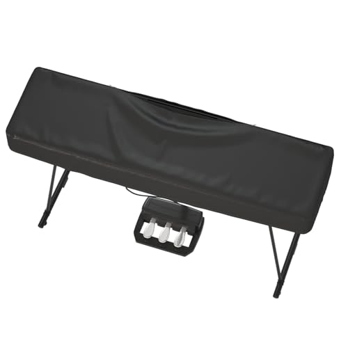 BENVOL 61/88 Keys Piano Cover - Waterproof Dustproof Keyboard Protector with Music Stand Zipper, Adjustable Drawstring, Soft Spandex Fabric for Yamaha, Casio 61/88-Key Digital Pianos (88keys-black) - color: 88keys-black