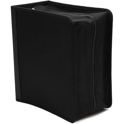 Bright Creations Juvale DVD Storage Binder Case - 400-Disc Capacity, Black Faux Leather & Nylon - Disc Binder & CD Holder, DVD Case Organizer & Movie Storage