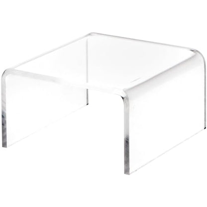 Plymor Clear Acrylic Short Square Display Riser, 1.5" H x 3" W x 3" D (1/8" thick) - size: 1.5" x 3" x 3"