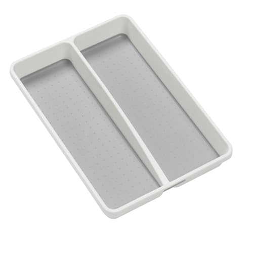 madesmart Small Utensil Tray, Multi Purpose Storage Organizer, Deep Storage for Ladles, Whisks & Serving Tools, Non Slip Lining, for Drawers & Home Organization, White - color: White
