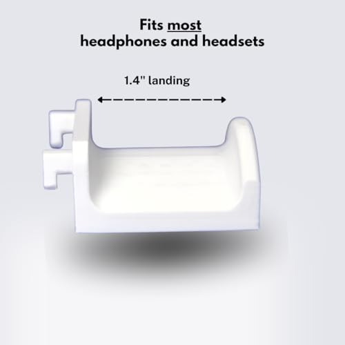 Headphone Holder Compatible with IKEA SKADIS Pegboard Headset Hanger Hook - color: White