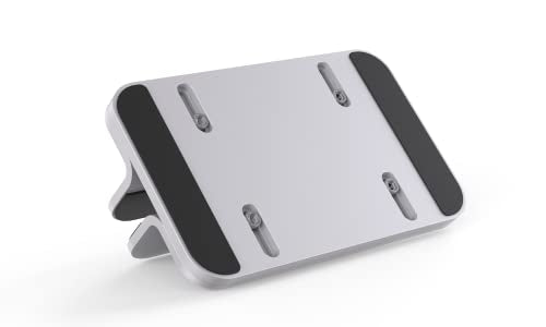 JOKItech Aluminum Laptop Stand, Sturdy and Adjustable, Compatible with Apple MacBook Pro/Air, Mac Mini, iPad Pro, Silver - color: Silver
