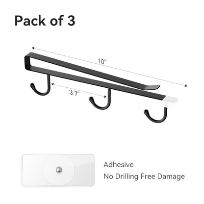 ECROCY Coffee Mug Holder Under Cabinet Only Fits Shelves up to 3/4" Thick, Clip-On Coffee Cup Holder Pack of 3, No Drilling Free Damage - color: White