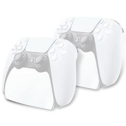 playvital 2 Pack Controller Display Stand for ps5, Gamepad Stand Desk Holder for ps5 Controller Accessories with Rubber Pads, White - color: White 2 set