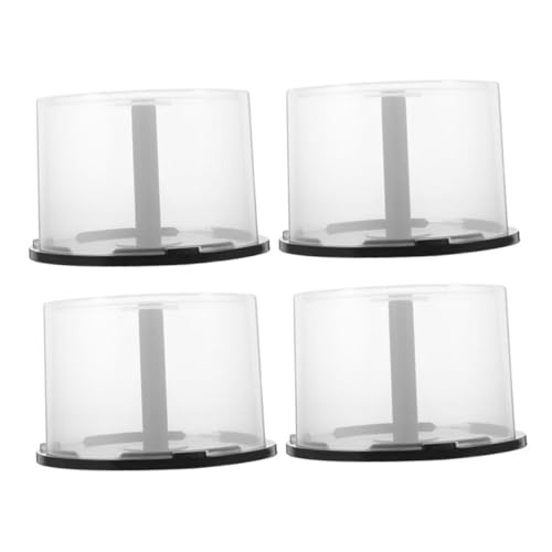 Cd Storage Bucket Empty Round Cd/Dvd Storage Container Space Saving Media Box for Home Dorm Easy Access Cd Holder Case 4 Pack 5.31 X 5.31 X 3.54 in