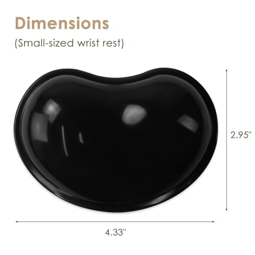 Soft Wrist Rest Pad Comfortable Silicone Gel Ergonomic Cushion Cute | Small-Sized Hand Pain Relief Support Pad with Gel-Filled for Laptop Computer Office & Home (Black) - color: Black