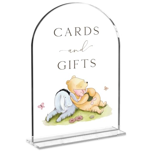 Cute Bear Baby Shower Sign Decor Arch Acrylic 5x7 Inch Sign 03 | Cute Bear Centerpieces Baby Shower & Event Gift Stations Dessert Table Decor : Home & Kitchen