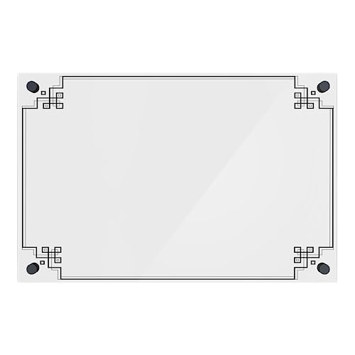 Acrylic Dry Erase Board for Wall with Stylish Border - Shipped Next Day, Made in USA, Non-Magnetic Whiteboard, Wall Mounted Board, Easy to Clean (White - 16x20) - color: Deco - White, size: 16"x20"