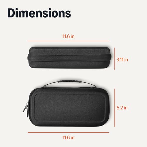Amazon Basics Universal Nintendo Switch Case with 12 Game Card Slots, Fits Switch OLED and Switch 2, Black, 1-Pack