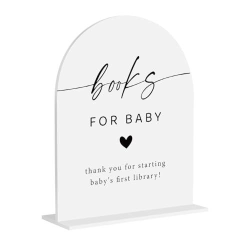 Books for Baby Sign Baby Shower Bring a Book Sign Book Drop Baby Shower Decor for Newborn Infant Nursery Activity Party Reception Table Desk Decor 8"x10" - color: Books for Baby