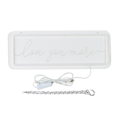 Love You More Neon Sign，LED Neon Lights For Wall Decor，Love Light Up Night Light For Bedroom Wedding Birthday Party Decoration Couple Lovers Valentine's Day Gift - style: love you more