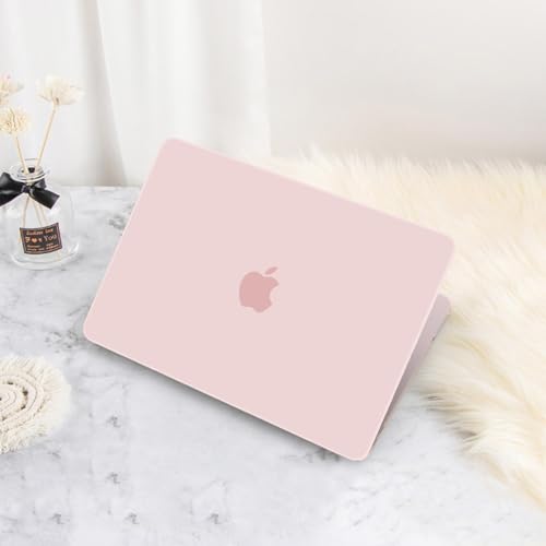 G JGOO Compatible with MacBook Neo Case 13 inch 2026 Release Model A3404, 100% Match Official Color, Matte Plastic Protective Hard Shell Case with Keyboard Cover & Screen Protector, Blush Clear - color: Blush Clear