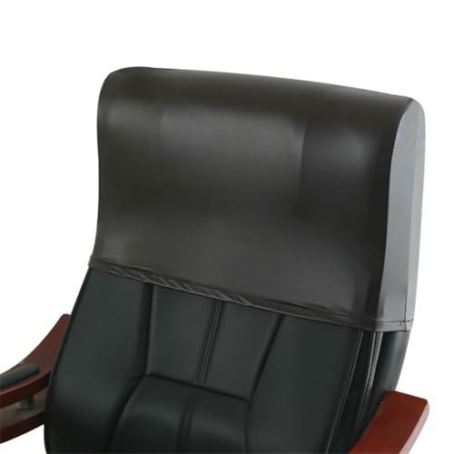 Waterproof Office Chair Headrest Cover,PU Leather Stretch Headrest Protector for Office Chairs,Head Rest Covers for High Back Computer Chairs,Furniture,Recliner Chair,1PC, Coffee - color: Coffee, size: 1PC