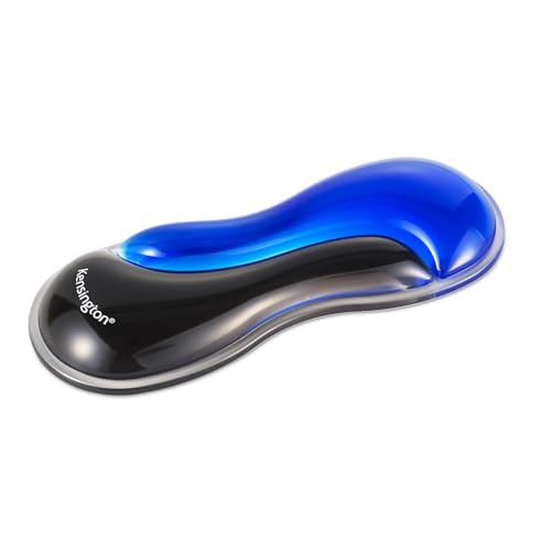 Kensington Slim Duo Gel Mouse Wrist Rest Support Cushion for Low Profile Mice & Trackballs, Ergonomic Mouse Wrist Support for Pain Relief, Comfortable Non-Skid Gel, Blue 7.56" x 2.83" x 0.87" K62439NA - color: Blue, style: Mouse Wrist Rest