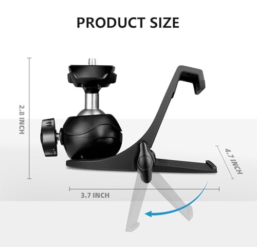 RAUBAY 【CM01】 Monitor Top Camera Mount Clamp, Hanging Webcam Stand with 1/4" Screw, Suitable for Flat-Screen Monitors, for Live Stream, Video Conferencing, YouTube, TikTok, etc. - style: CM01