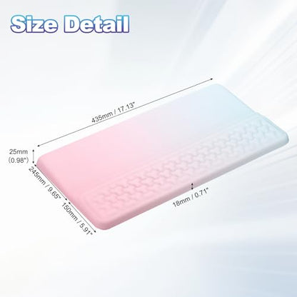 PATIKIL Computer Keyboard Stand with Wrist Rest, Computer Wrist Support Pad, Keyboard Stand Riser Holder Pad for Office Desk Gaming Home, Pink and Green - color: Pink and Green