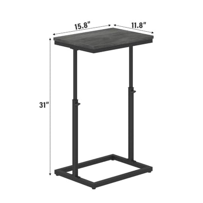 TUTOTAK End Table, Side Table, Tall Couch Table, Sofa Table, Living Room, Bedroom,Grey TB01BY083P - color: Grey, size: 1 Pack, style: Large