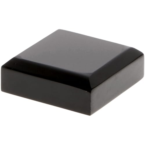Plymor Black Acrylic Square Beveled Display Base, 2" W x 2" D x 0.75" H - size: 2" x 2" x 0.75"
