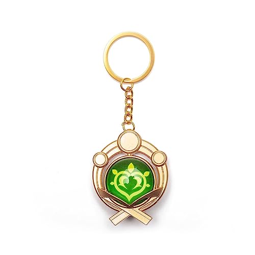 Impact Videogame Colorful Lanyard Keychains Stickers - color: Inazuma Dendro