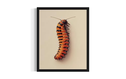 Caterpillar Wall Art Print Poster, Insect Posters Prints Enntomological Painting Artwork 221 (Caterpillar, 24 x 36 inches, Unframed) - color: Caterpillar, size: 36"L x 24"W