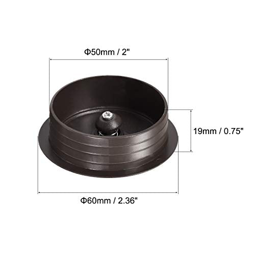 uxcell 2" Plastic Desk Wire Cord Cable Grommets Hole Cover, 10Pcs Dark Brown