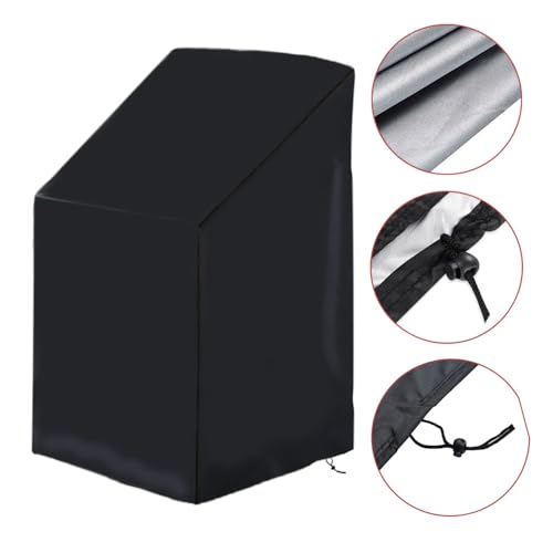 Outdoor Chair Cover Waterproof Sunproof Oxford Fabric with Drawstring - All Weather Protection for Patio, Garden, Balcony Furniture (Black 2 piece ) - size: 42"*26.7"*24"(2 piece)
