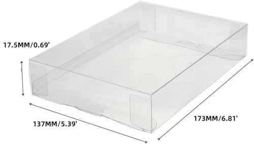 CHILDMORY 10Pcs Clear Protective Box Case Display Sleeve Protector Compatible for PS3 PS4 Games Cartridge DVD Disc Box