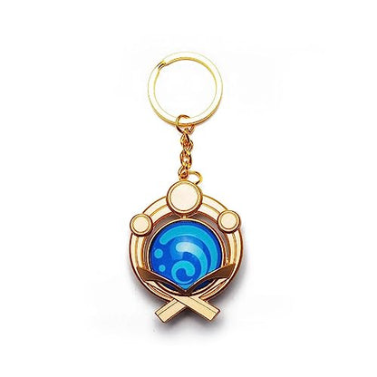 Impact Videogame Colorful Lanyard Keychains Stickers - color: Inazuma Hydro